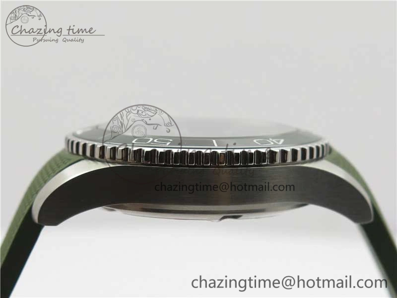 Conquest L3.840.4.56.6 Real Ceramic Bezel SS ZF 1:1 Best Edition Green Dial On Green Rubber Strap A2824