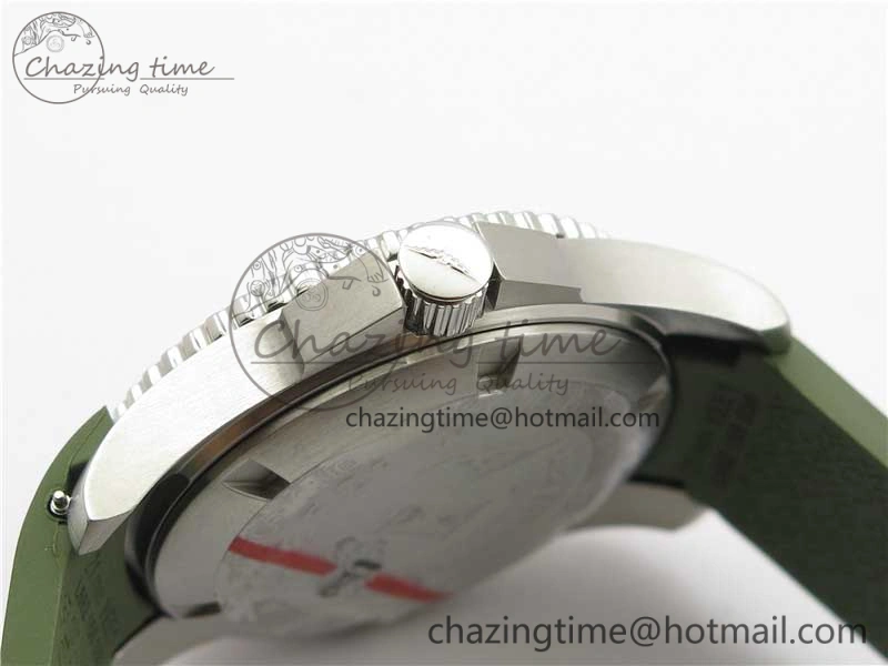 Conquest L3.840.4.56.6 Real Ceramic Bezel SS ZF 1:1 Best Edition Green Dial On Green Rubber Strap A2824