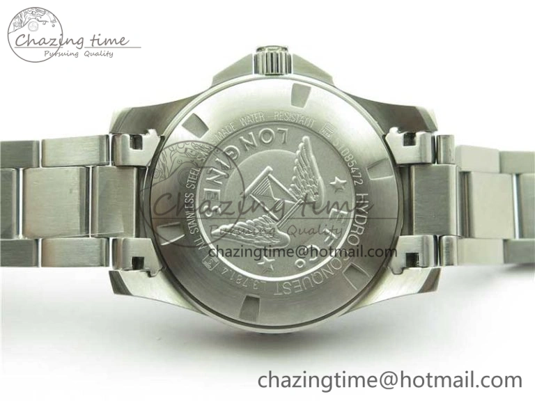 Conquest L3.840.4.56.6 Real Ceramic Bezel SS ZF 1:1 Best Edition Green dial On SS Bracelet A2824