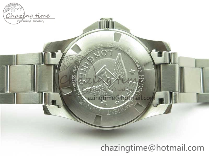Conquest L3.840.4.56.6 Real Ceramic Bezel SS ZF 1:1 Best Edition Green dial On SS Bracelet A2824