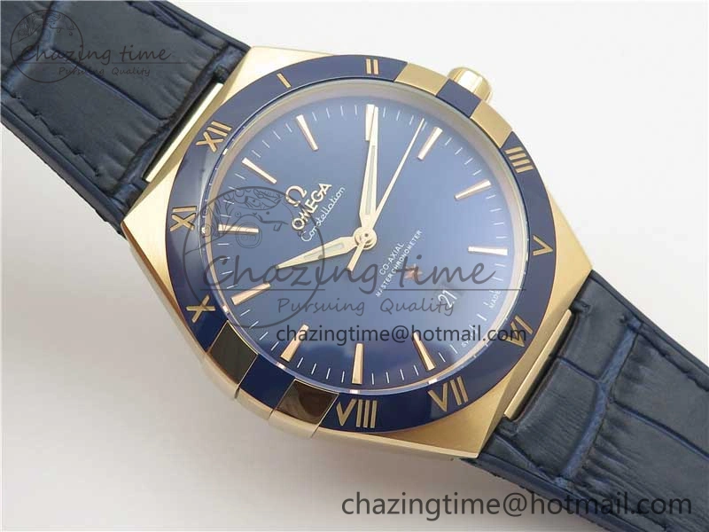 Constellation 131.33.41.21.03.001 RG TW Best Edition Blue Dial On Gummy Strap A8500