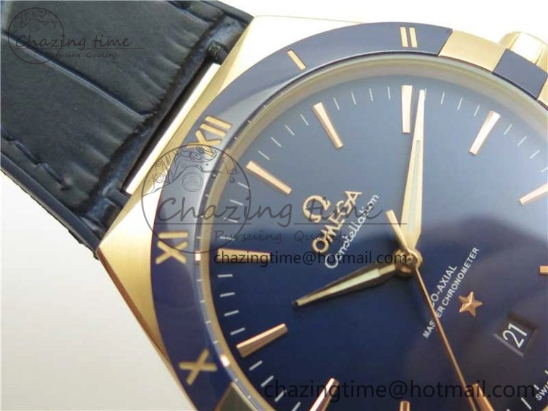 Constellation 131.33.41.21.03.001 RG TW Best Edition Blue Dial On Gummy Strap A8500