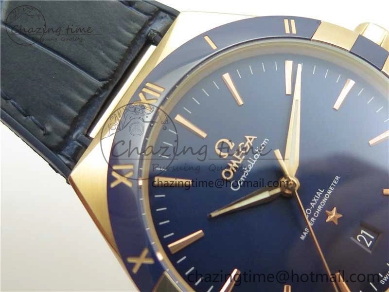 Constellation 131.33.41.21.03.001 RG TW Best Edition Blue Dial On Gummy Strap A8500