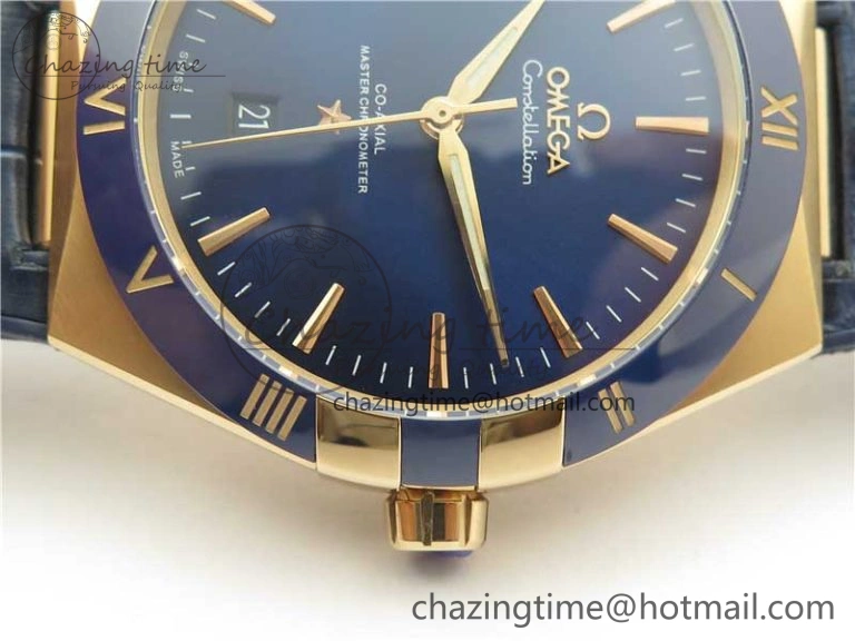 Constellation 131.33.41.21.03.001 RG TW Best Edition Blue Dial On Gummy Strap A8500