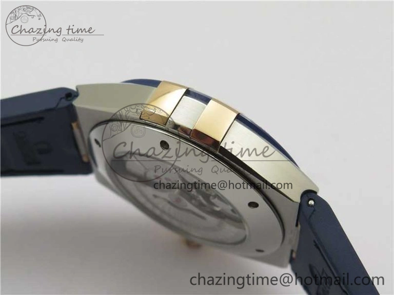 Constellation 131.33.41.21.03.001 SS RG TW Best Edition Blue Dial On Gummy Strap A8500