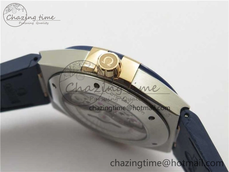 Constellation 131.33.41.21.03.001 SS RG TW Best Edition Blue Dial On Gummy Strap A8500
