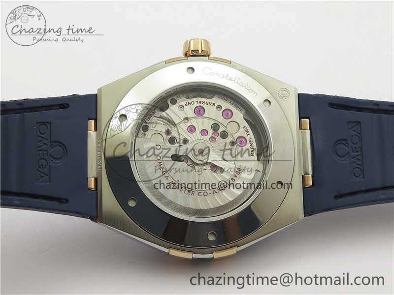 Constellation 131.33.41.21.03.001 SS RG TW Best Edition Blue Dial On Gummy Strap A8500