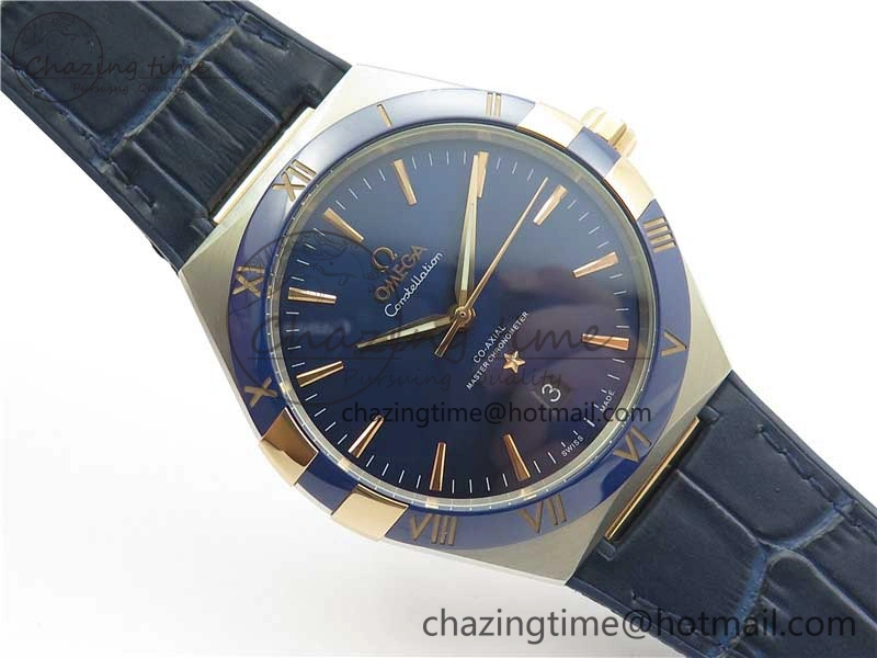 Constellation 131.33.41.21.03.001 SS RG TW Best Edition Blue Dial On Gummy Strap A8500