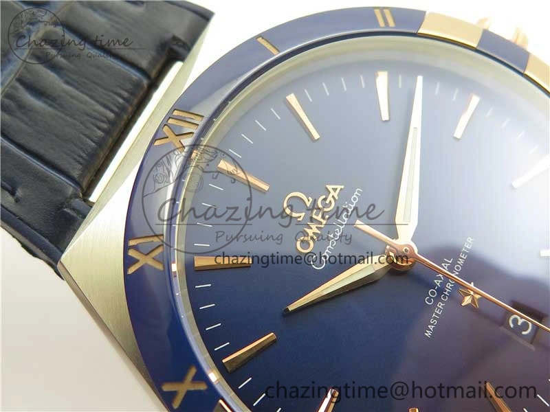 Constellation 131.33.41.21.03.001 SS RG TW Best Edition Blue Dial On Gummy Strap A8500