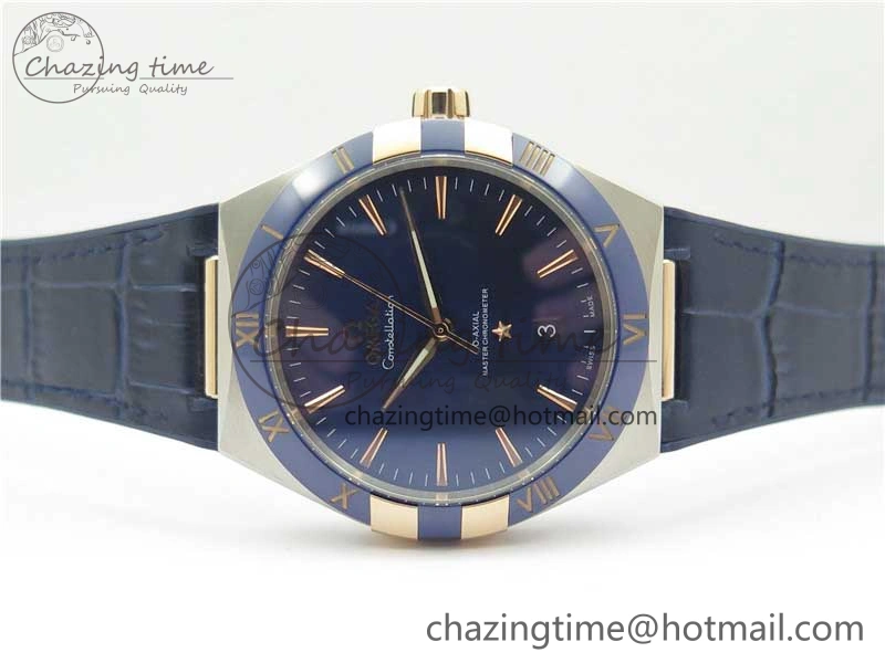 Constellation 131.33.41.21.03.001 SS RG TW Best Edition Blue Dial On Gummy Strap A8500