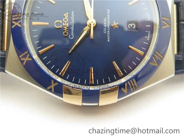 Constellation 131.33.41.21.03.001 SS RG TW Best Edition Blue Dial On Gummy Strap A8500