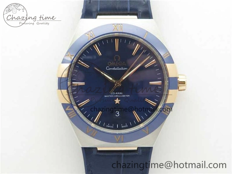 Constellation 131.33.41.21.03.001 SS RG TW Best Edition Blue Dial On Gummy Strap A8500