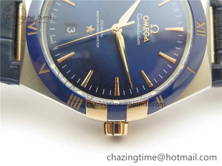 Constellation 131.33.41.21.03.001 SS RG TW Best Edition Blue Dial On Gummy Strap A8500
