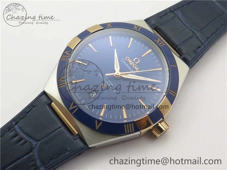 Constellation 131.33.41.21.03.001 SS RG TW Best Edition Blue Dial On Gummy Strap A8500