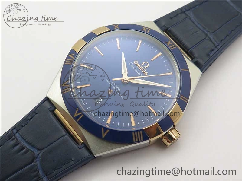 Constellation 131.33.41.21.03.001 SS RG TW Best Edition Blue Dial On Gummy Strap A8500