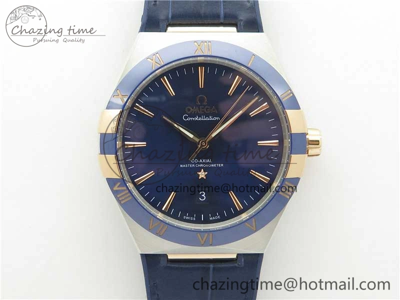Constellation 131.33.41.21.03.001 SS RG TW Best Edition Blue Dial On Gummy Strap A8500