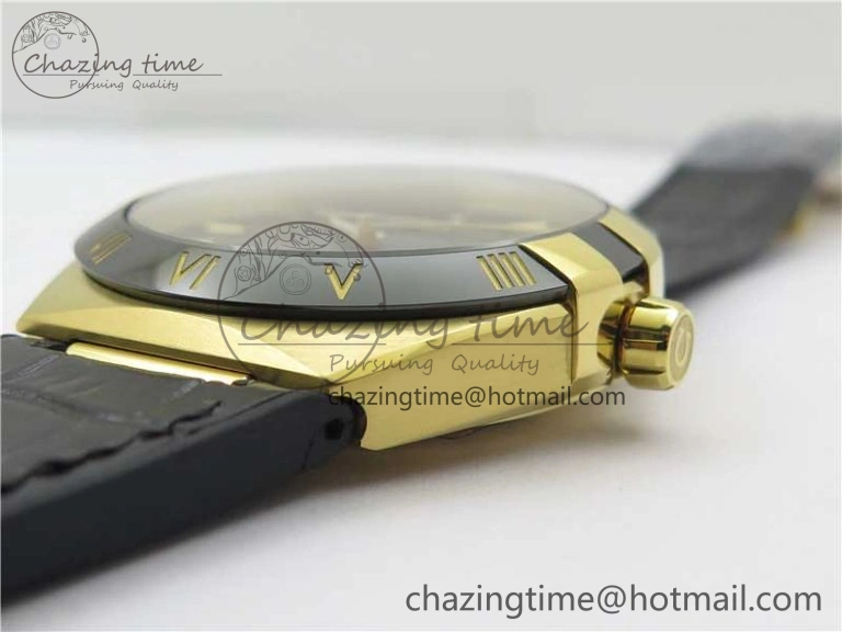 Constellation 131.33.41.21.03.001 YG TW Best Edition Black Dial On Gummy Strap A8500