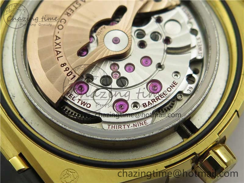 Constellation 131.33.41.21.03.001 YG TW Best Edition Black Dial On Gummy Strap A8500
