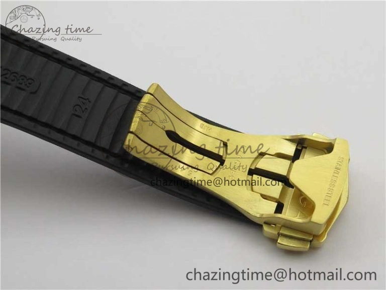 Constellation 131.33.41.21.03.001 YG TW Best Edition Black Dial On Gummy Strap A8500