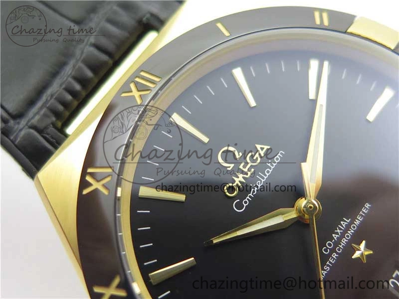 Constellation 131.33.41.21.03.001 YG TW Best Edition Black Dial On Gummy Strap A8500
