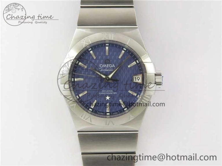 Constellation 38mm SS VSF 1:1 Best Edition Blue Textured Dial on SS Bracelet A8500 Super Clone