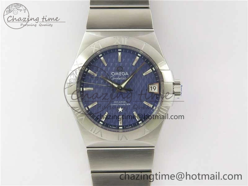 Constellation 38mm SS VSF 1:1 Best Edition Blue Textured Dial on SS Bracelet A8500 Super Clone