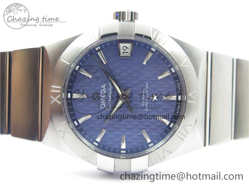 Constellation 38mm SS VSF 1:1 Best Edition Blue Textured Dial on SS Bracelet A8500 Super Clone