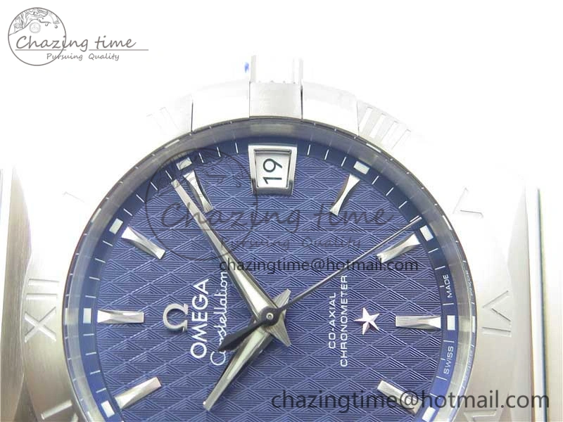 Constellation 38mm SS VSF 1:1 Best Edition Blue Textured Dial on SS Bracelet A8500 Super Clone