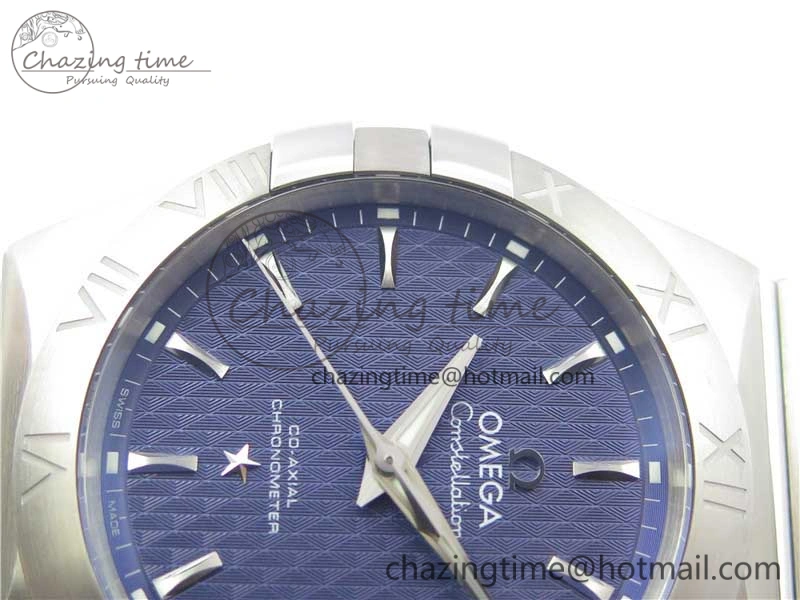 Constellation 38mm SS VSF 1:1 Best Edition Blue Textured Dial on SS Bracelet A8500 Super Clone