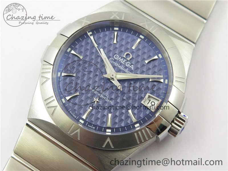 Constellation 38mm SS VSF 1:1 Best Edition Blue Textured Dial on SS Bracelet A8500 Super Clone