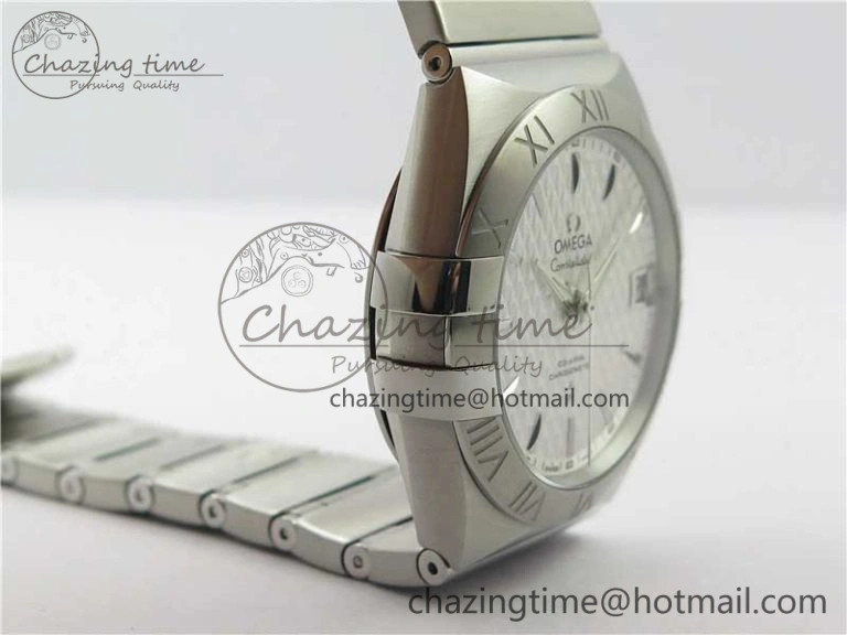 Constellation 38mm SS VSF 1:1 Best Edition White Textured Dial on SS Bracelet A8500 Super Clone