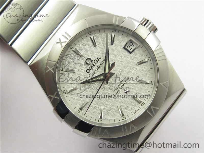 Constellation 38mm SS VSF 1:1 Best Edition White Textured Dial on SS Bracelet A8500 Super Clone