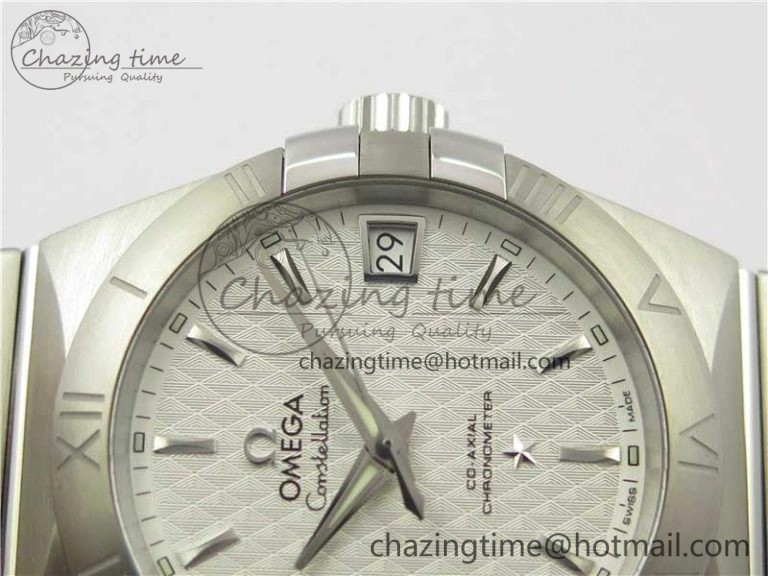 Constellation 38mm SS VSF 1:1 Best Edition White Textured Dial on SS Bracelet A8500 Super Clone