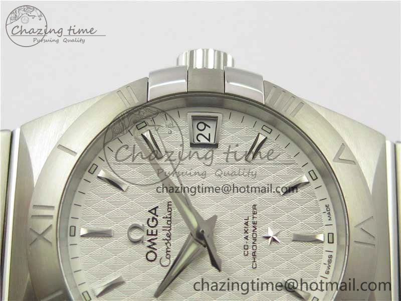 Constellation 38mm SS VSF 1:1 Best Edition White Textured Dial on SS Bracelet A8500 Super Clone