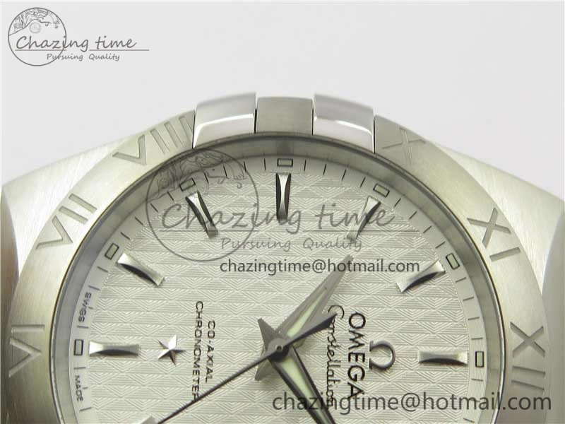 Constellation 38mm SS VSF 1:1 Best Edition White Textured Dial on SS Bracelet A8500 Super Clone