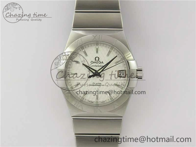 Constellation 38mm SS VSF 1:1 Best Edition White Textured Dial on SS Bracelet A8500 Super Clone
