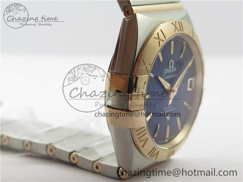 Constellation 38mm SS RG VSF 1:1 Best Edition Blue Textured Dial on SS RG Bracelet A8500 Super Clone