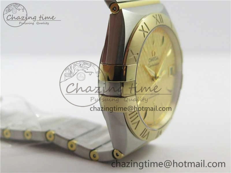 Constellation 38mm SS YG VSF 1:1 Best Edition Gold Textured Dial on SS YG Bracelet A8500 Super Clone
