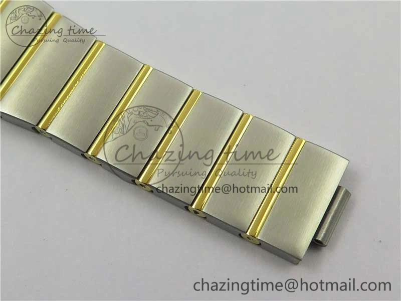 Constellation 38mm SS YG VSF 1:1 Best Edition White Textured Dial on SS YG Bracelet A8500 Super Clone
