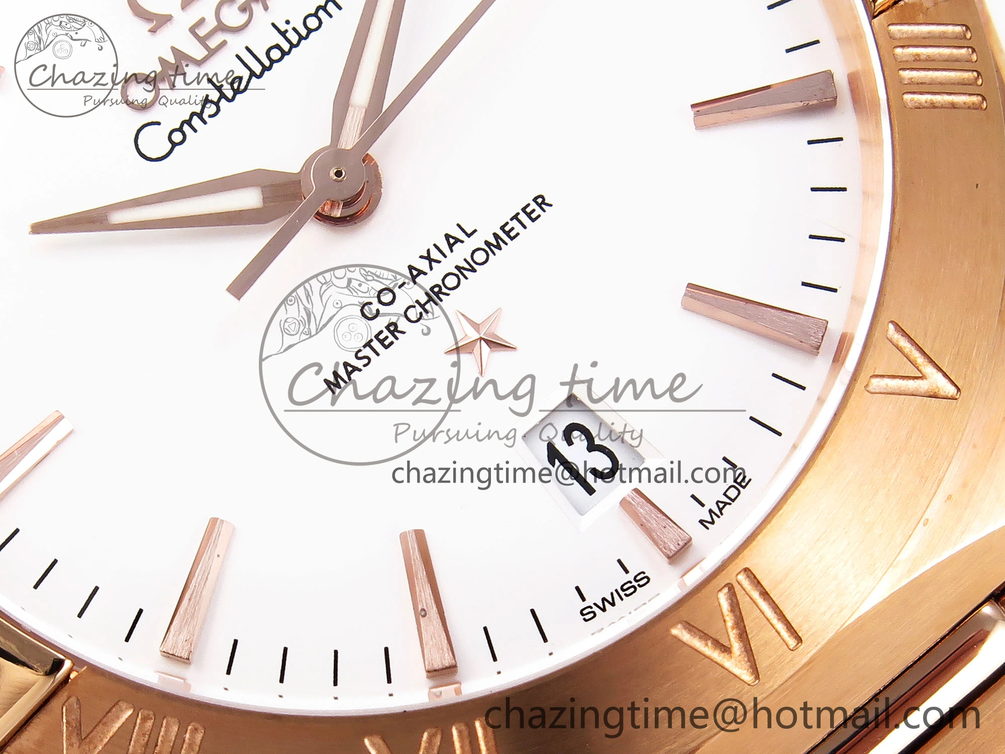 Constellation 39mm RG ASWF 1:1 Best Edition White Dial on RG Bracelet A8801