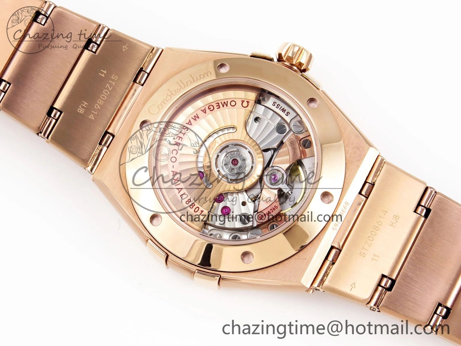 Constellation 39mm RG ASWF 1:1 Best Edition White Dial on RG Bracelet A8801