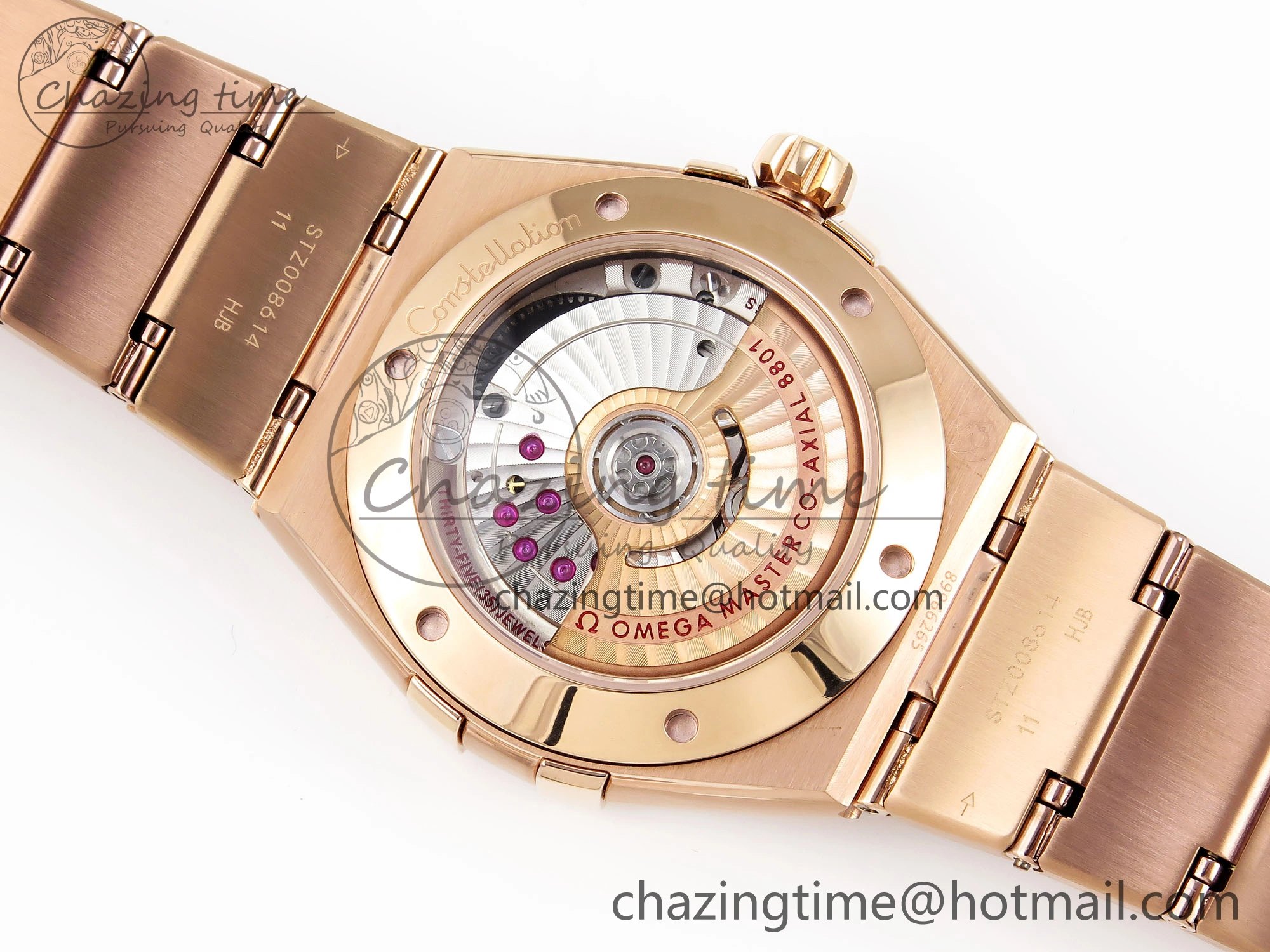Constellation 39mm RG ASWF 1:1 Best Edition White Dial on RG Bracelet A8801