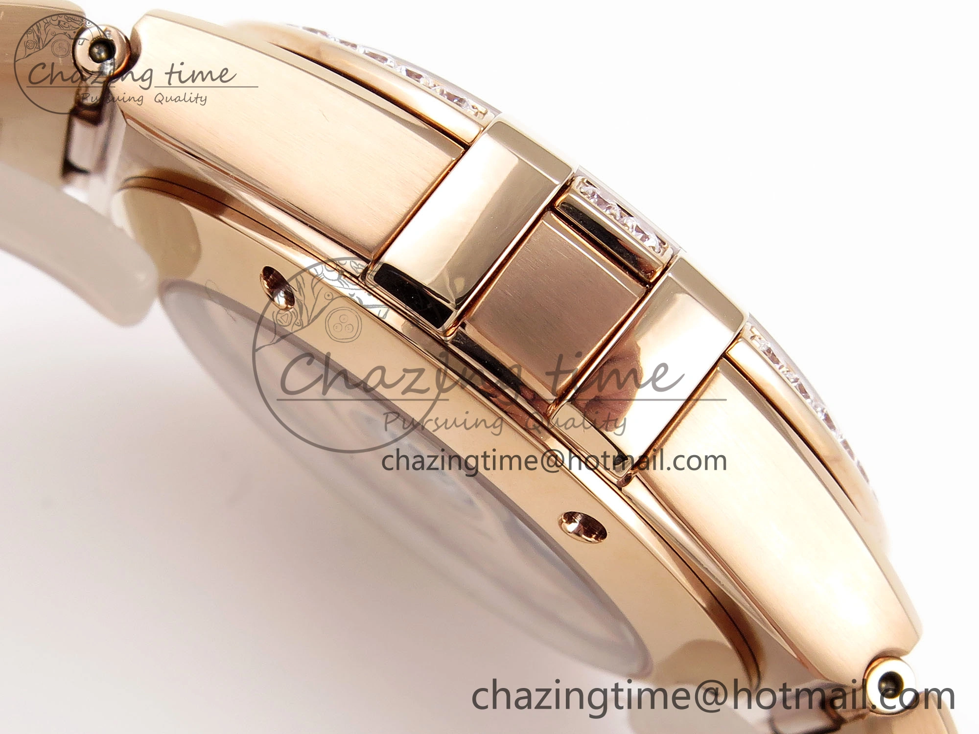 Constellation 39mm RG Diamonds Bezel ASWF 1:1 Best Edition White Dial on RG Bracelet A8801