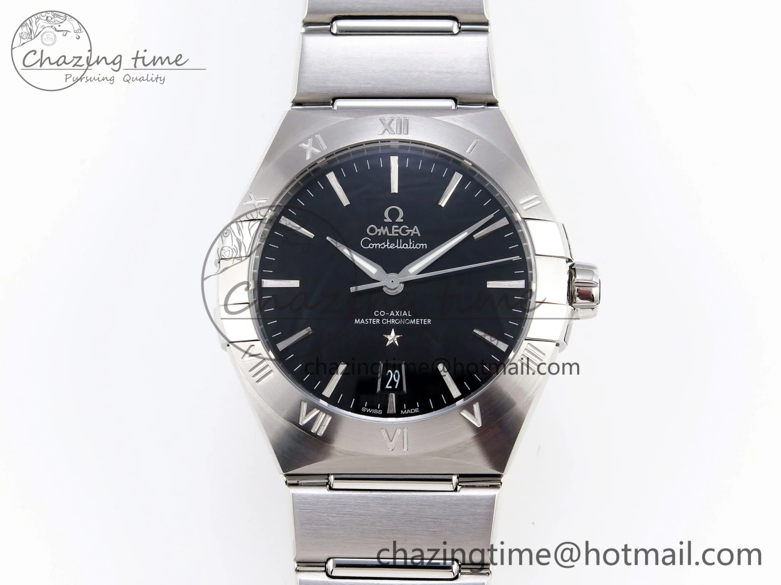 Constellation 39mm SS ASWF 1:1 Best Edition Black Dial on SS Bracelet A8800