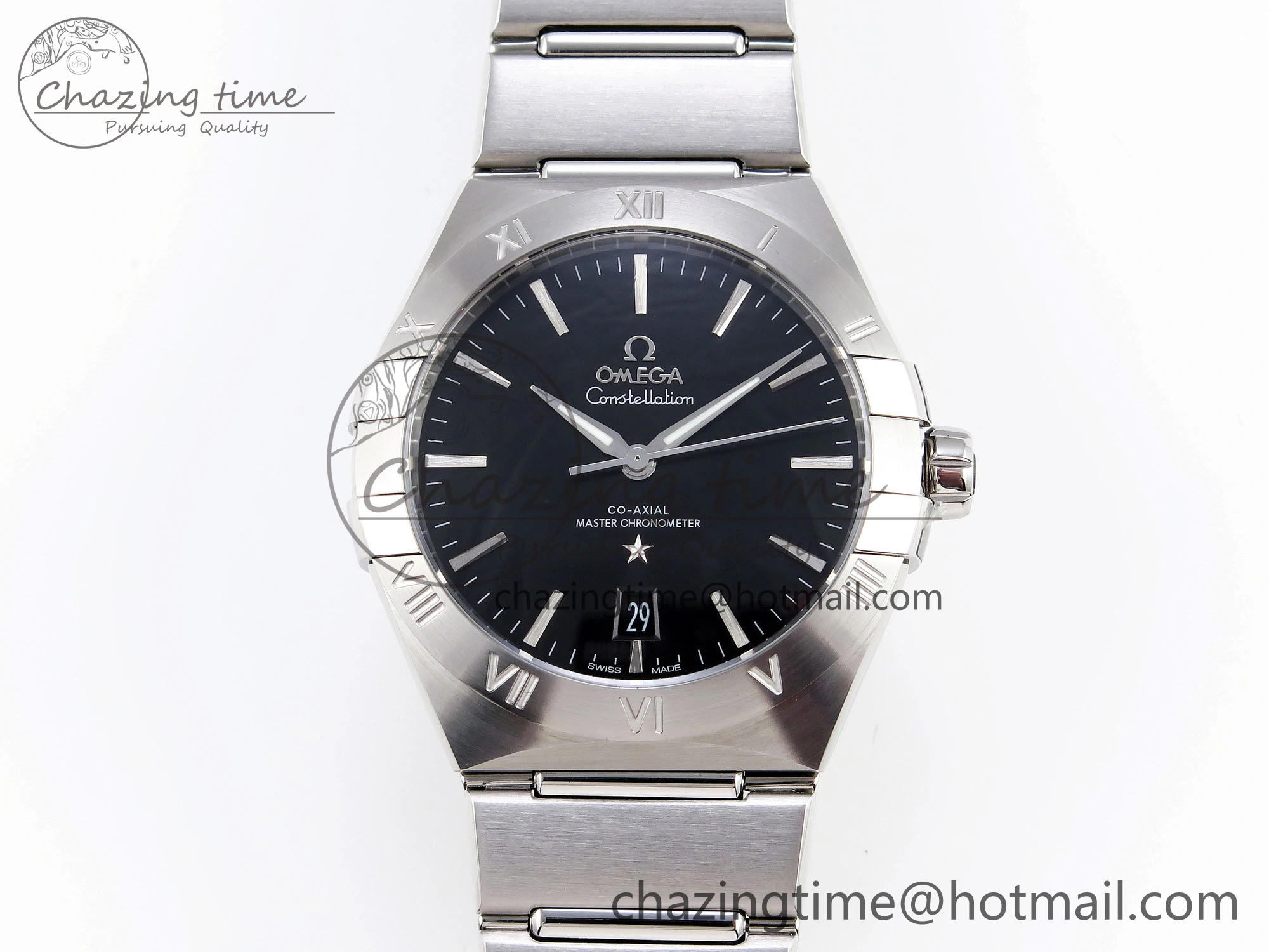 Constellation 39mm SS ASWF 1:1 Best Edition Black Dial on SS Bracelet A8800