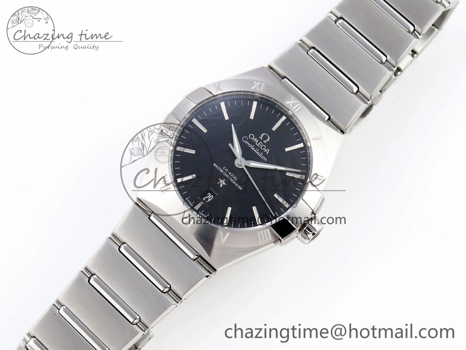 Constellation 39mm SS ASWF 1:1 Best Edition Black Dial on SS Bracelet A8800