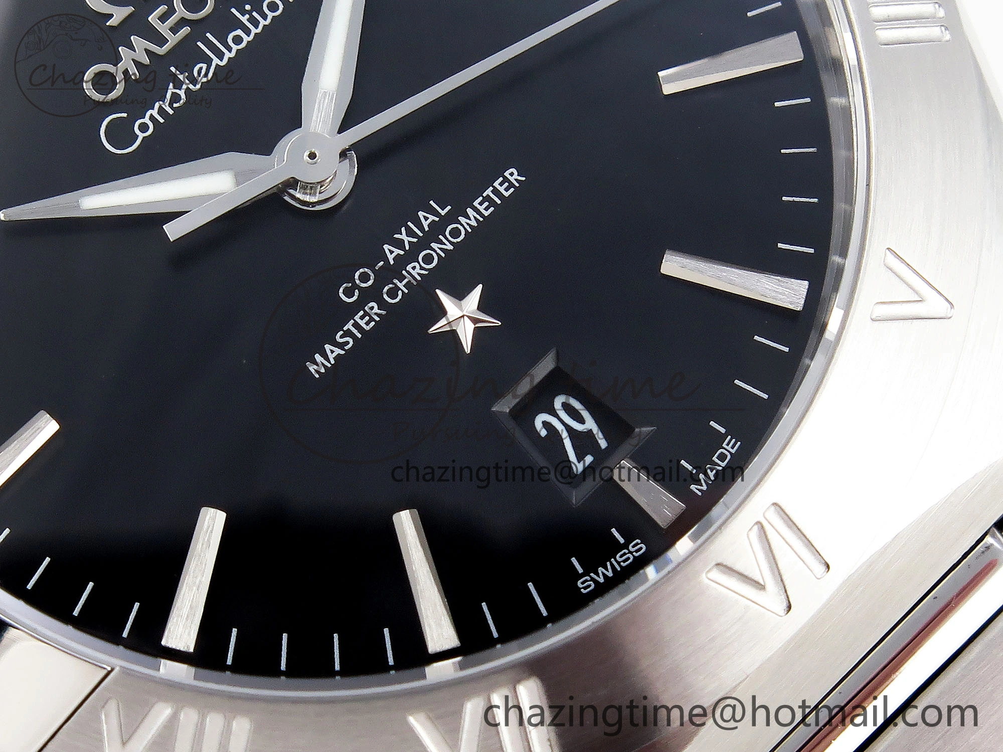 Constellation 39mm SS ASWF 1:1 Best Edition Black Dial on SS Bracelet A8800