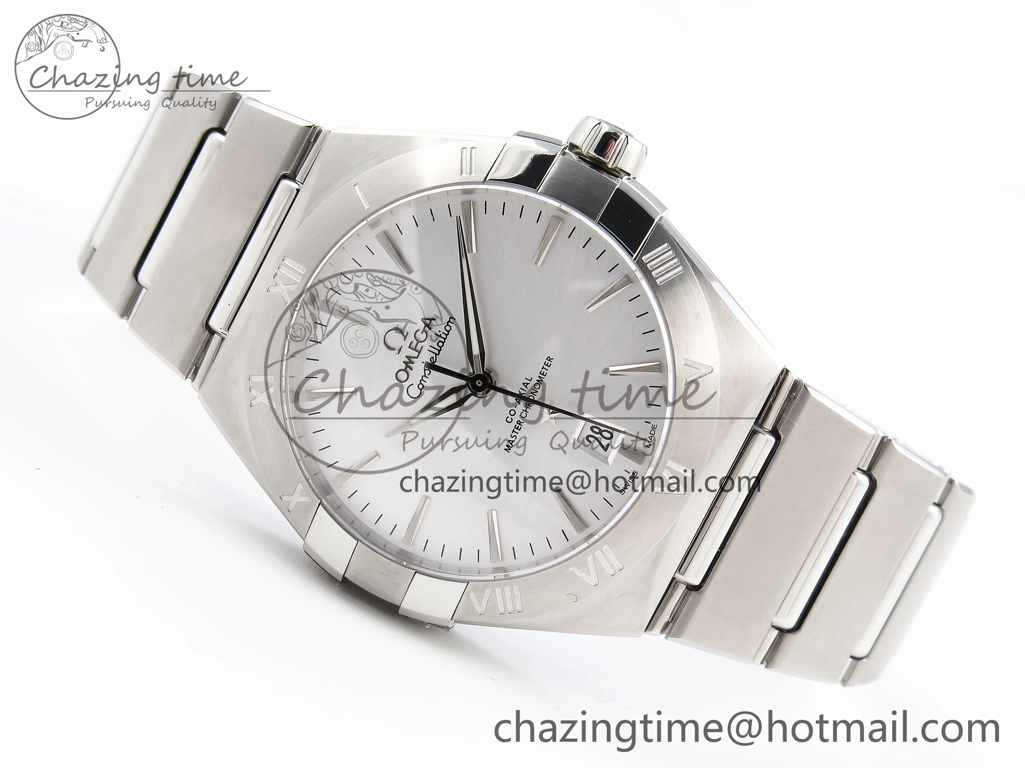 Constellation 39mm SS ASWF 1:1 Best Edition Silver Dial on SS Bracelet A8800