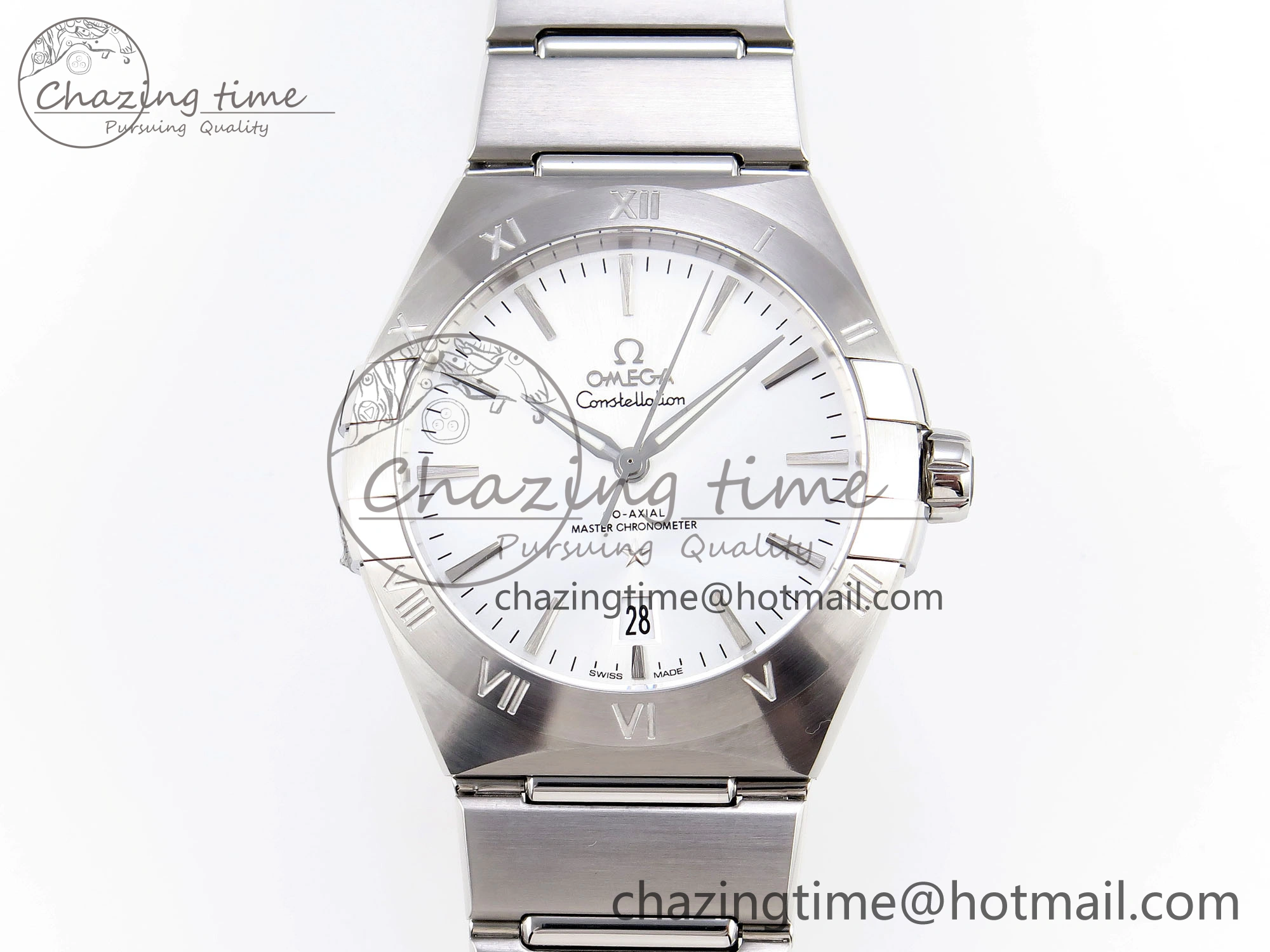 Constellation 39mm SS ASWF 1:1 Best Edition Silver Dial on SS Bracelet A8800