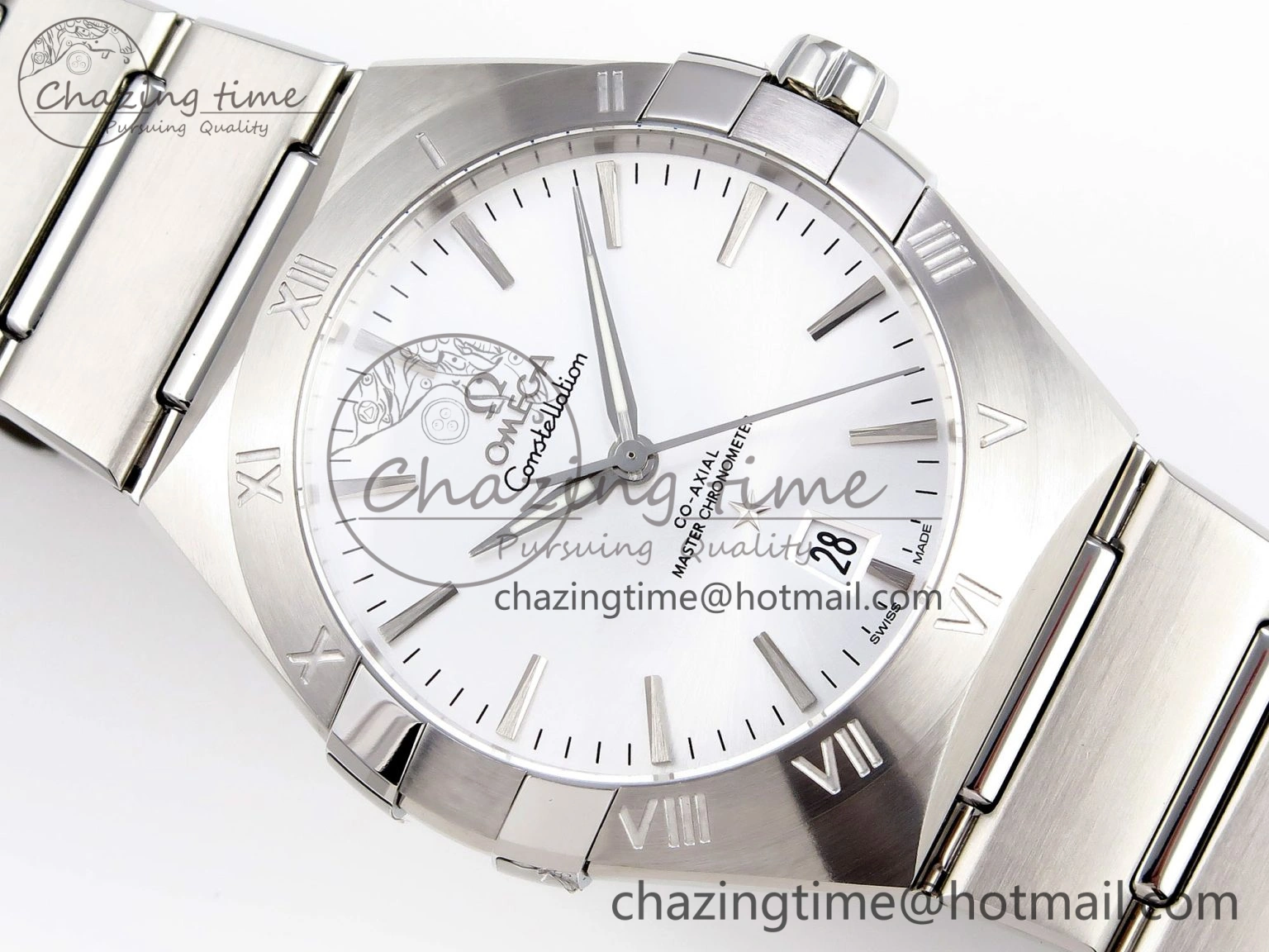 Constellation 39mm SS ASWF 1:1 Best Edition Silver Dial on SS Bracelet A8800